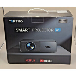 TOPTRO A1 Smart Projector — Open Box Never Used — Full HD 1080p | Dolby Audio |